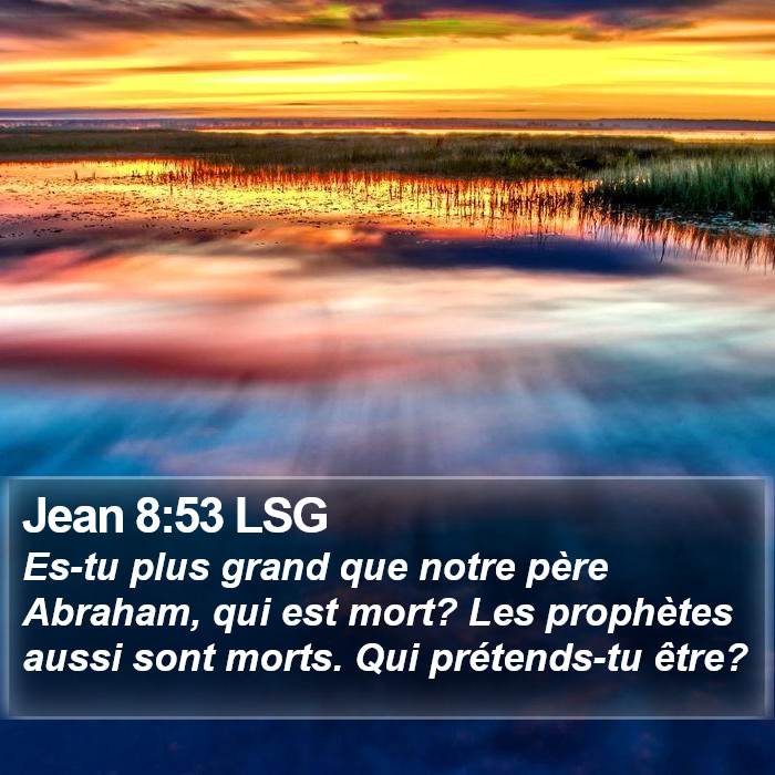 Jean 8:53 LSG Bible Study