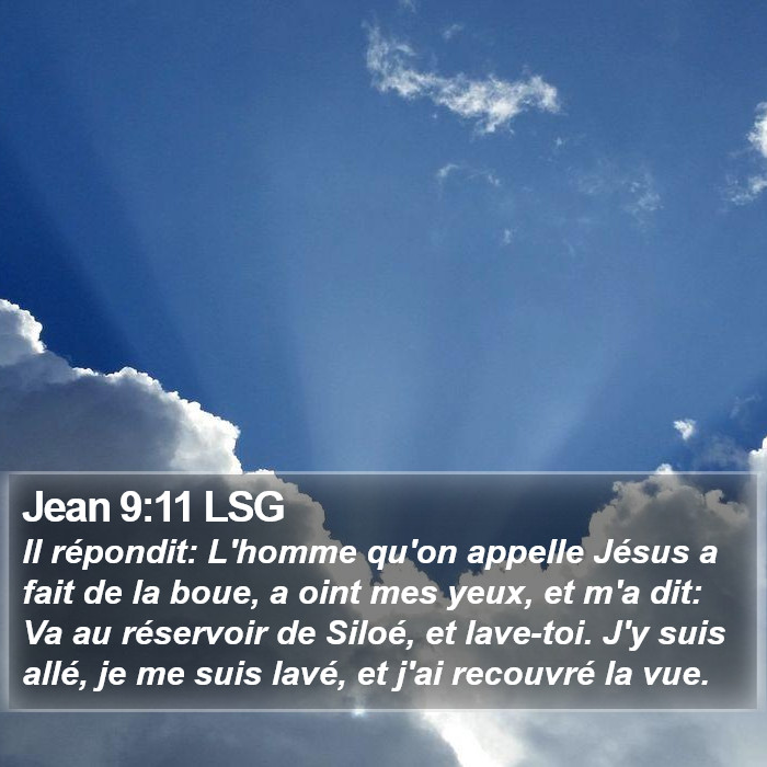 Jean 9:11 LSG Bible Study