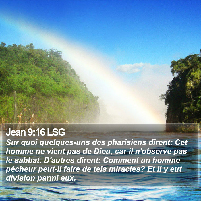 Jean 9:16 LSG Bible Study