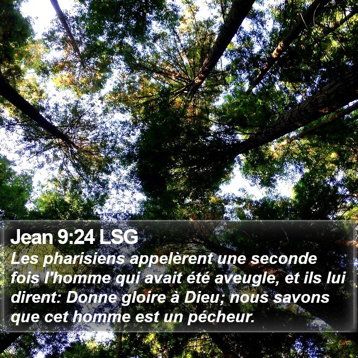 Jean 9:24 LSG Bible Study