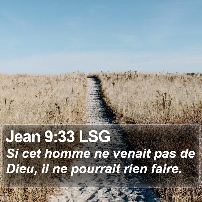 Jean 9:33 LSG Bible Study