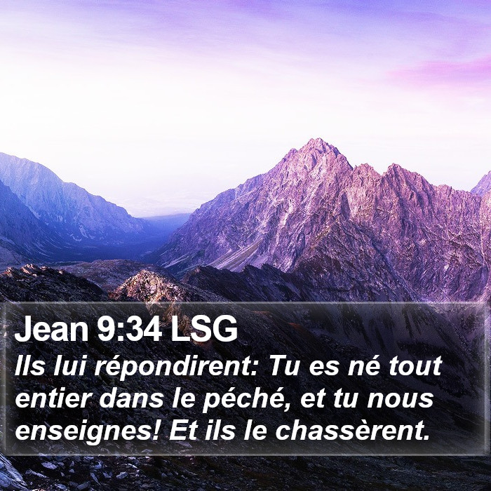 Jean 9:34 LSG Bible Study