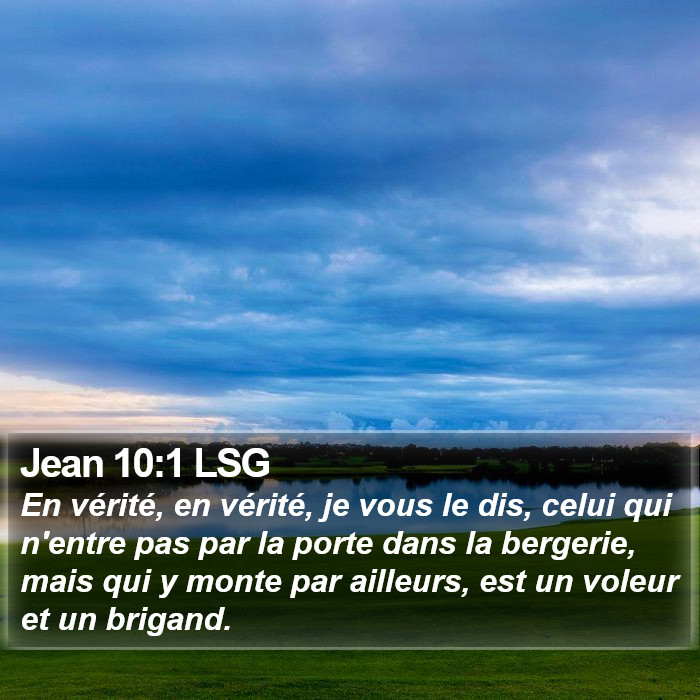 Jean 10:1 LSG Bible Study