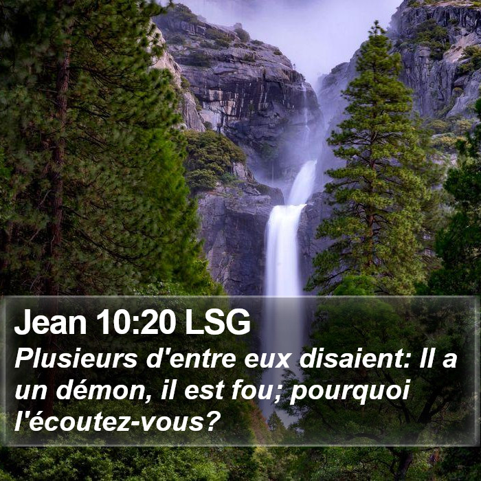 Jean 10:20 LSG Bible Study