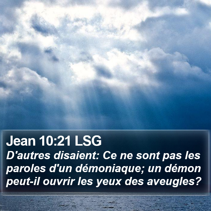Jean 10:21 LSG Bible Study