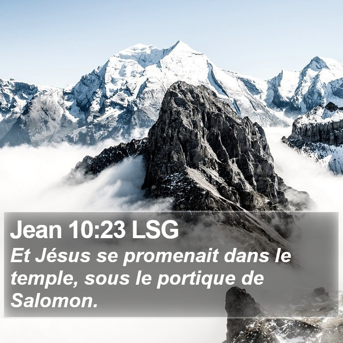 Jean 10:23 LSG Bible Study