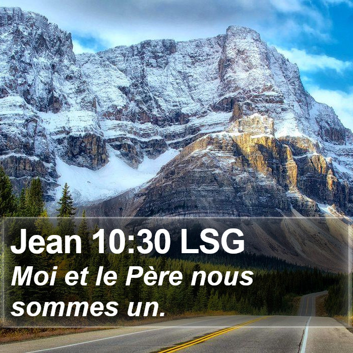 Jean 10:30 LSG Bible Study