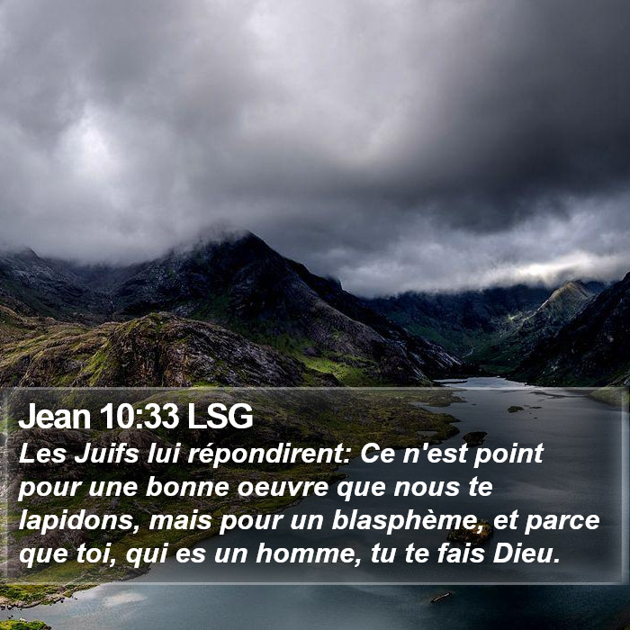 Jean 10:33 LSG Bible Study