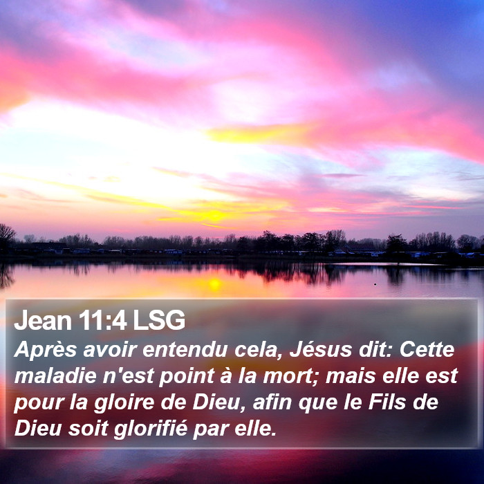 Jean 11:4 LSG Bible Study