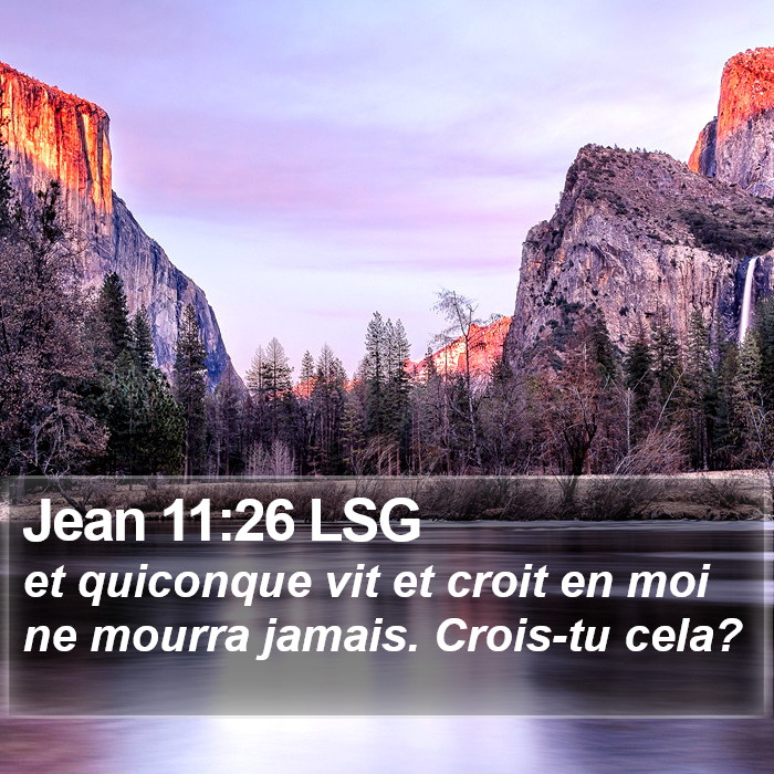 Jean 11:26 LSG Bible Study