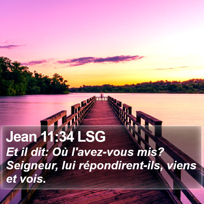 Jean 11:34 LSG Bible Study