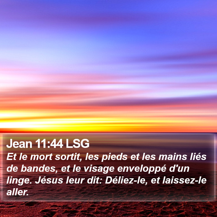 Jean 11:44 LSG Bible Study