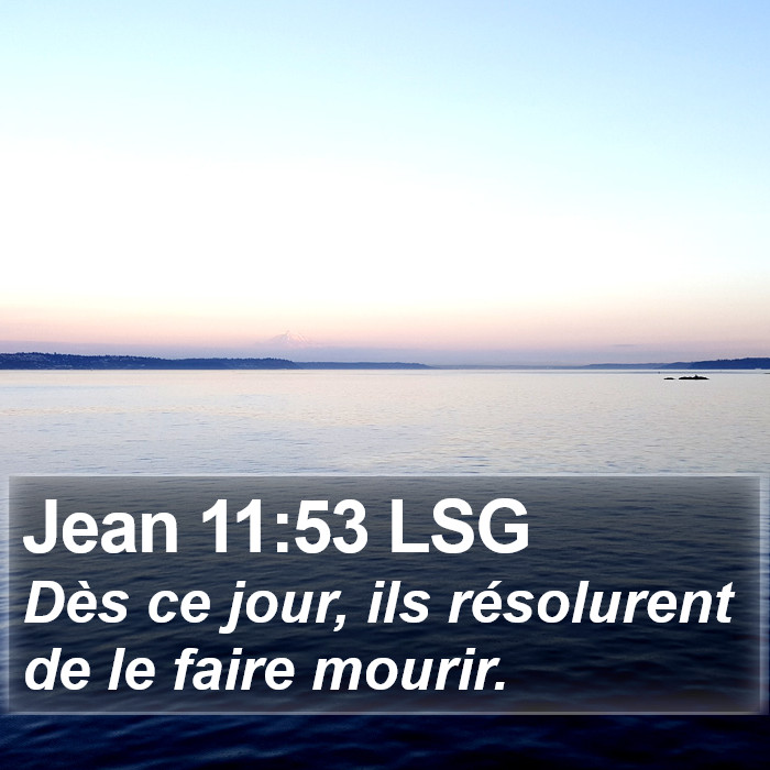 Jean 11:53 LSG Bible Study