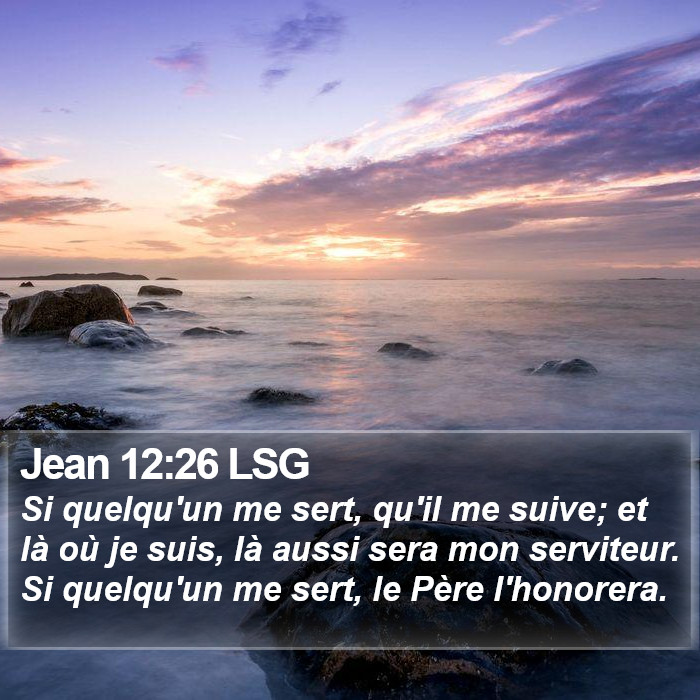 Jean 12:26 LSG Bible Study