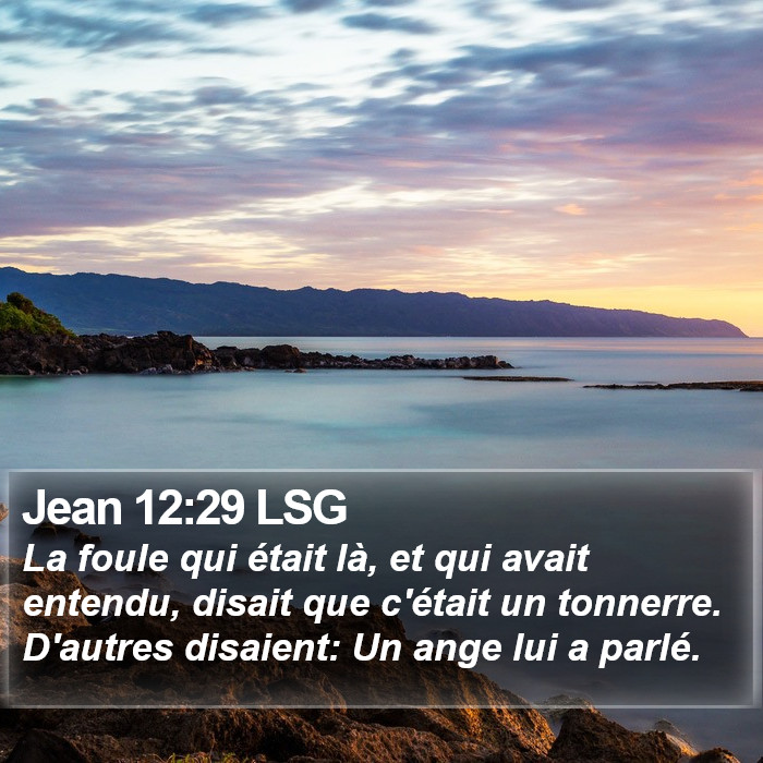 Jean 12:29 LSG Bible Study