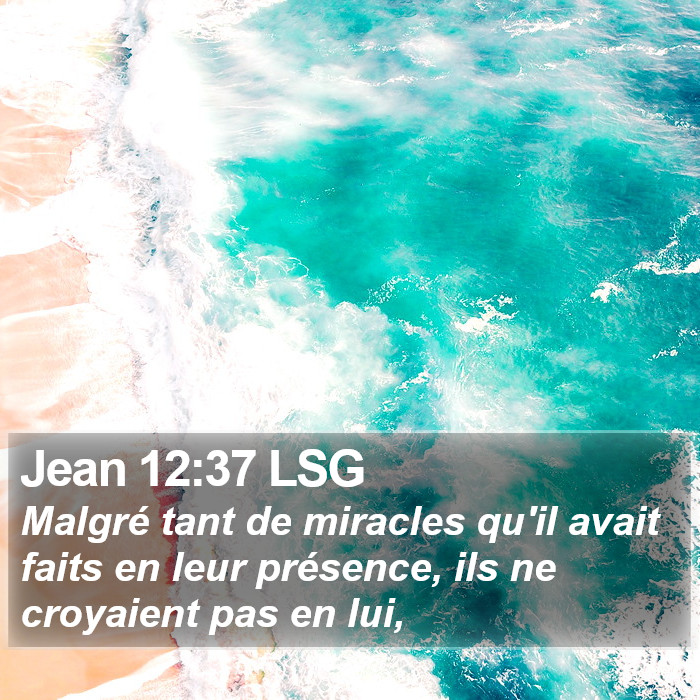 Jean 12:37 LSG Bible Study