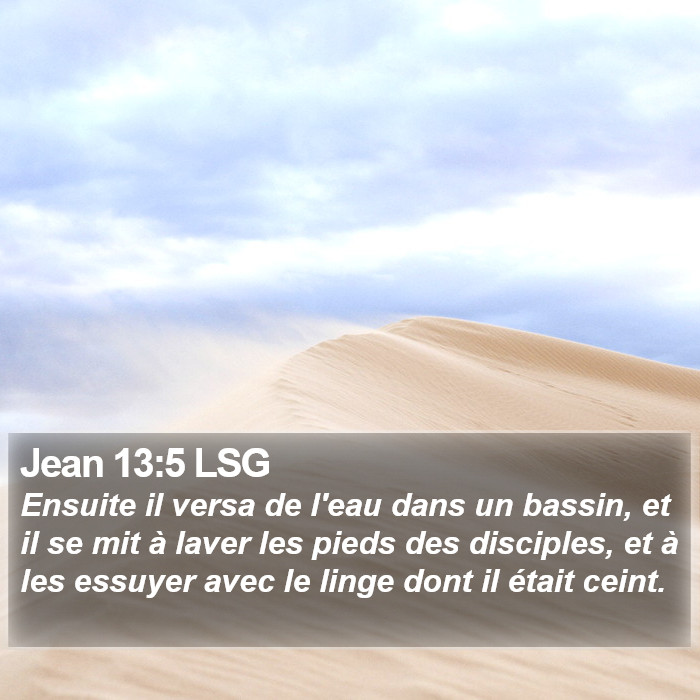 Jean 13:5 LSG Bible Study