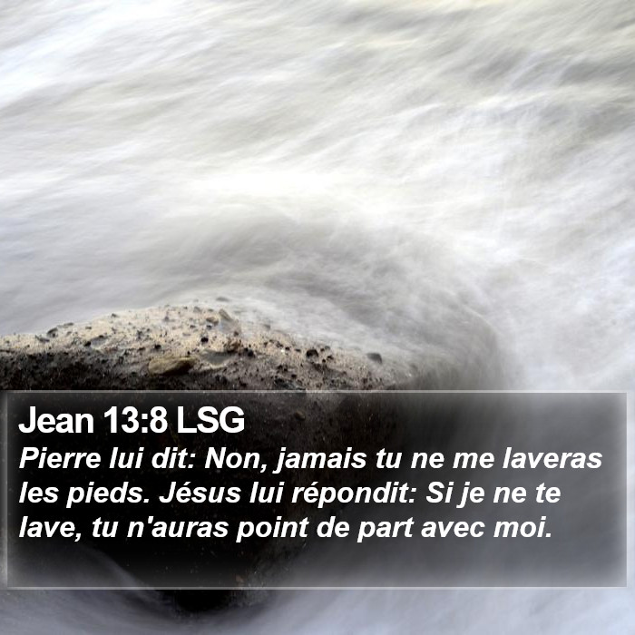 Jean 13:8 LSG Bible Study