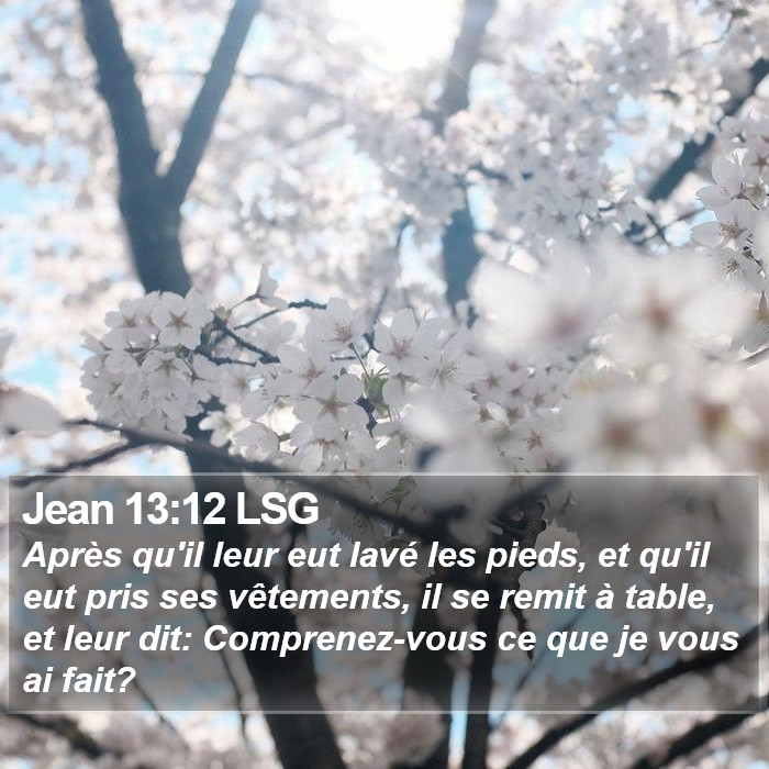 Jean 13:12 LSG Bible Study