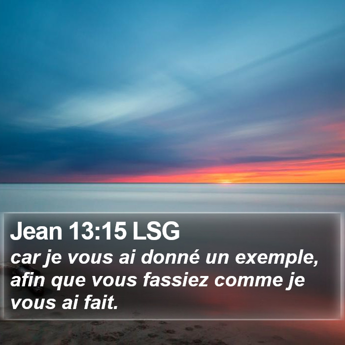 Jean 13:15 LSG Bible Study