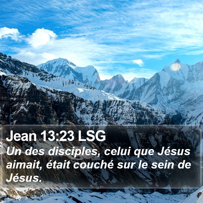Jean 13:23 LSG Bible Study