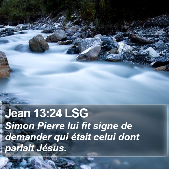 Jean 13:24 LSG Bible Study