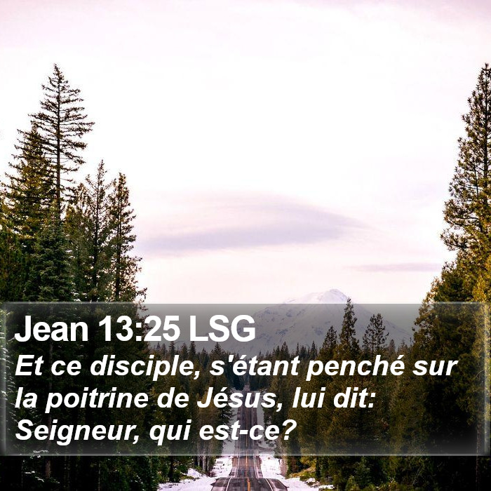 Jean 13:25 LSG Bible Study