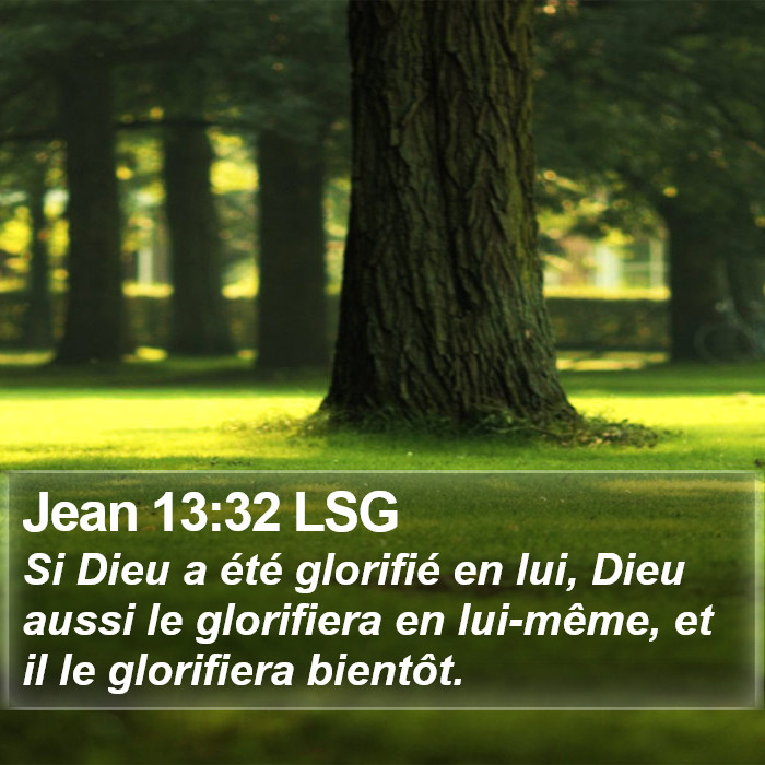 Jean 13:32 LSG Bible Study