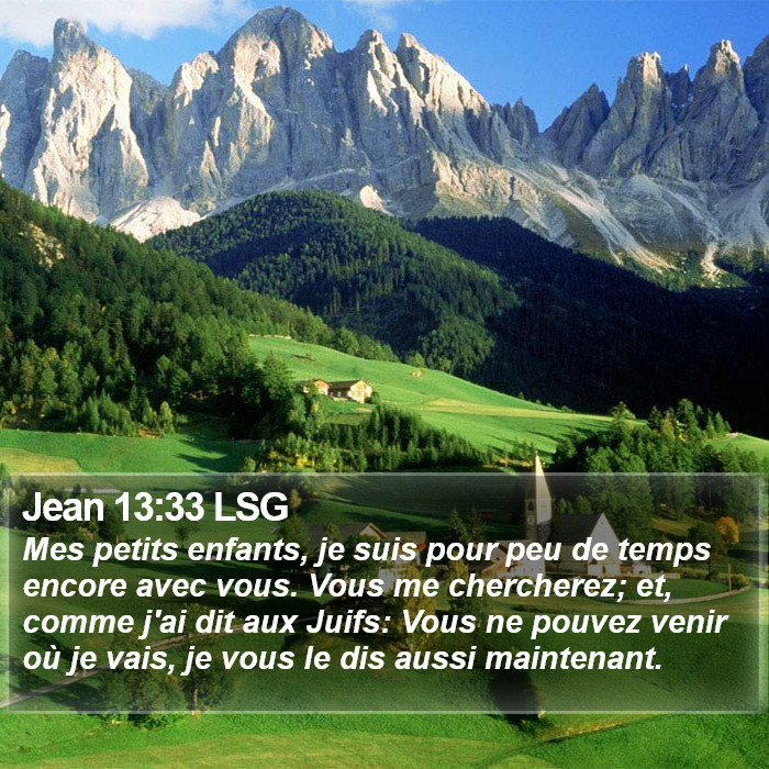 Jean 13:33 LSG Bible Study