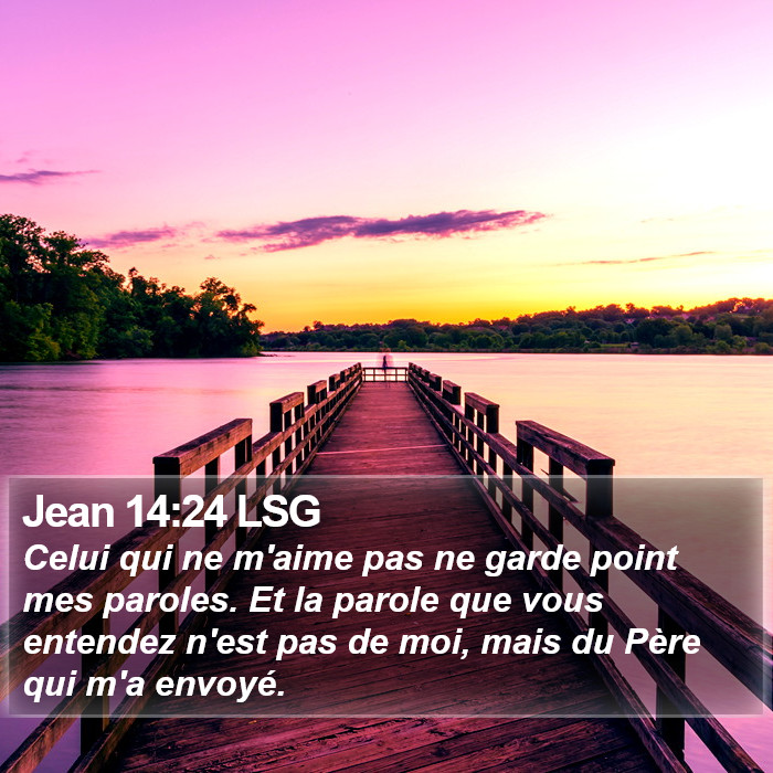 Jean 14:24 LSG Bible Study