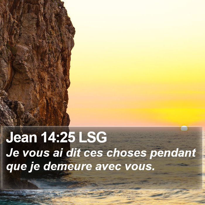 Jean 14:25 LSG Bible Study