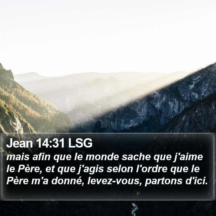 Jean 14:31 LSG Bible Study