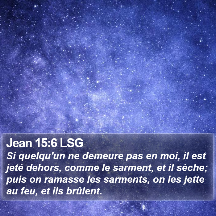 Jean 15:6 LSG Bible Study