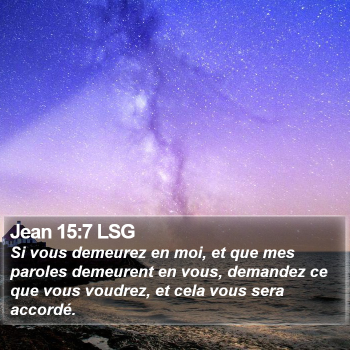 Jean 15:7 LSG Bible Study