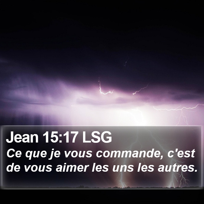 Jean 15:17 LSG Bible Study