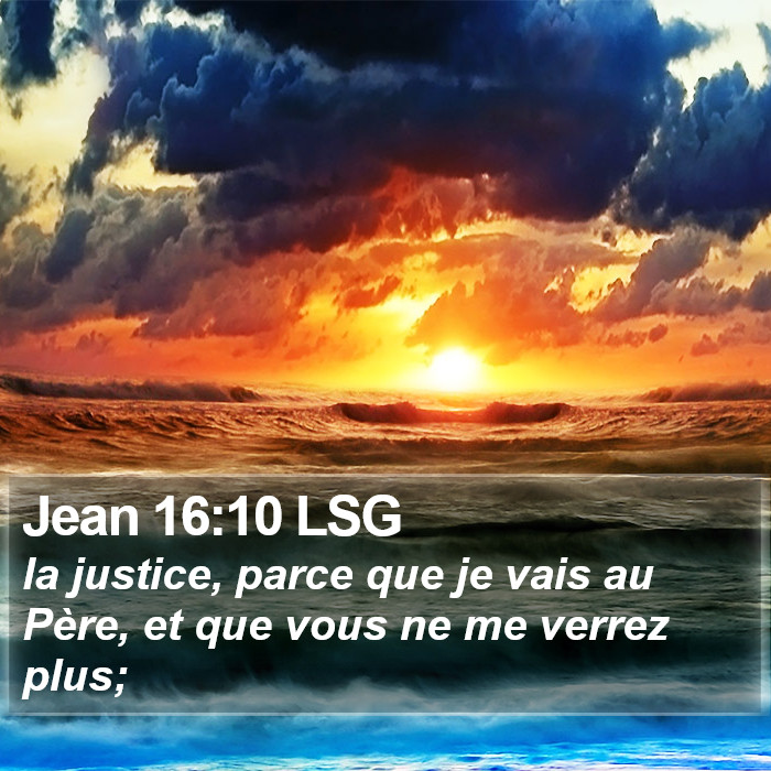 Jean 16:10 LSG Bible Study