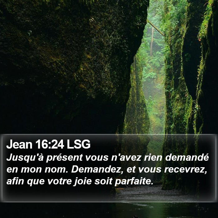 Jean 16:24 LSG Bible Study