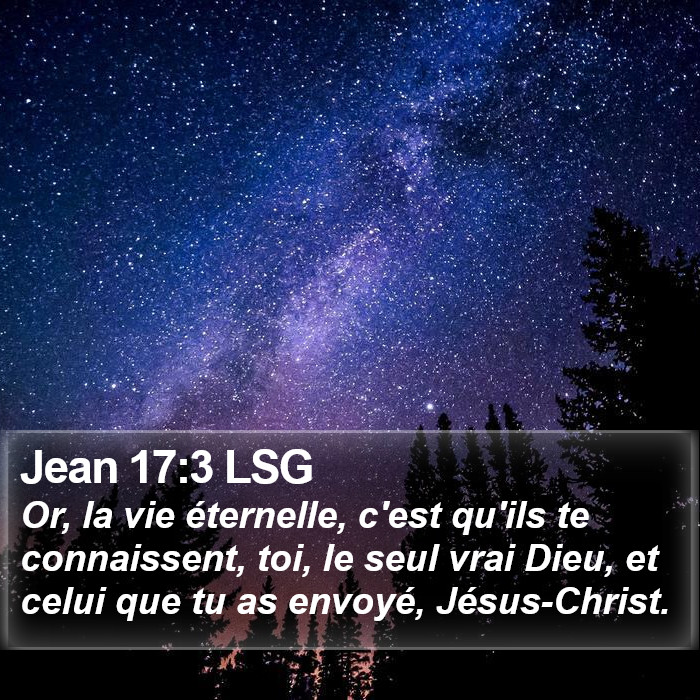 Jean 17:3 LSG Bible Study