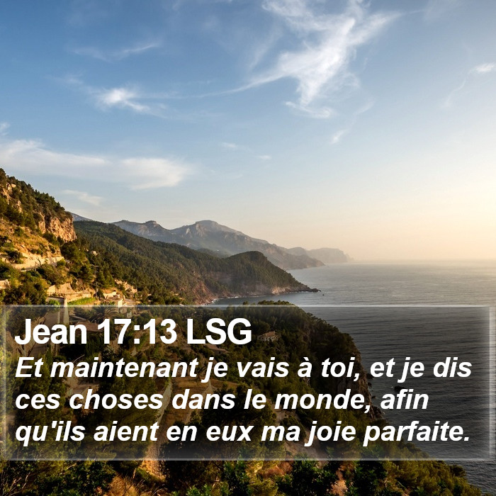 Jean 17:13 LSG Bible Study