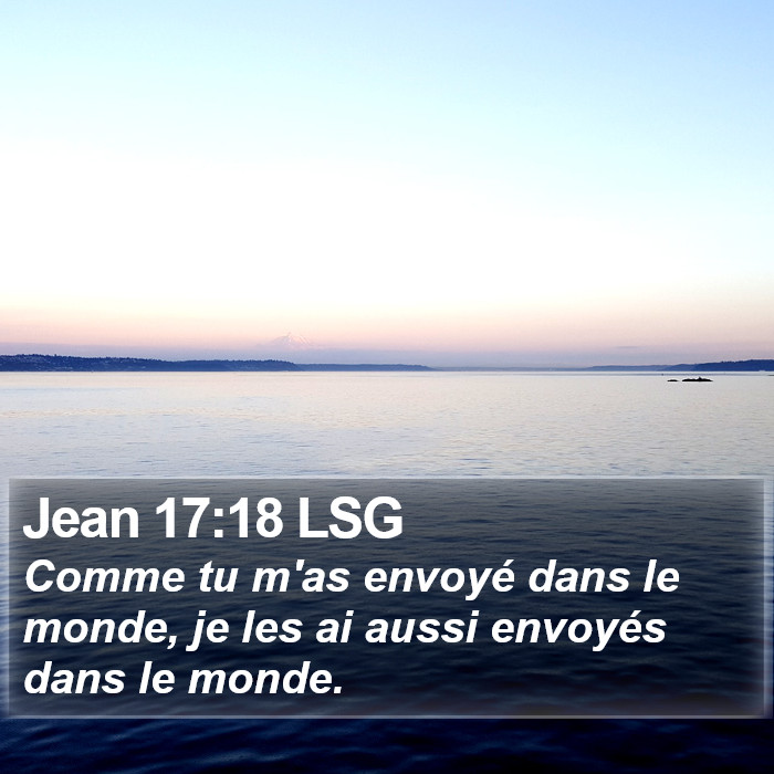 Jean 17:18 LSG Bible Study