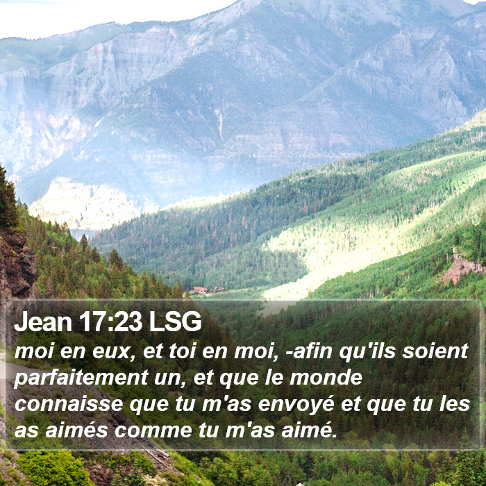 Jean 17:23 LSG Bible Study