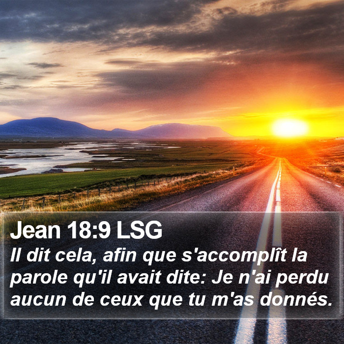 Jean 18:9 LSG Bible Study