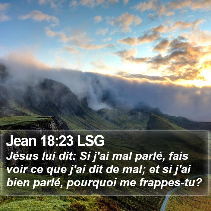 Jean 18:23 LSG Bible Study