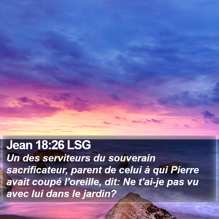 Jean 18:26 LSG Bible Study