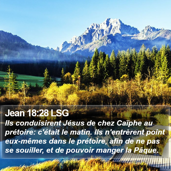 Jean 18:28 LSG Bible Study