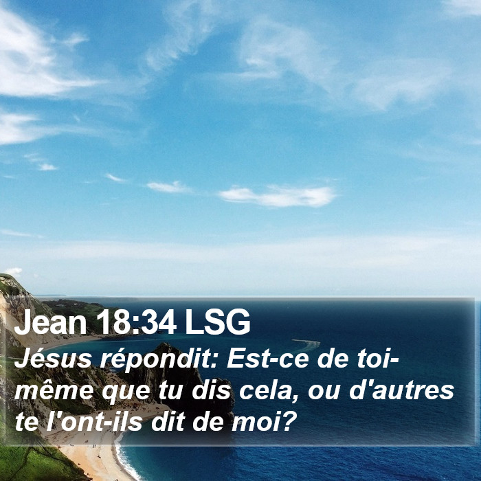 Jean 18:34 LSG Bible Study