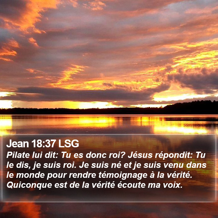 Jean 18:37 LSG Bible Study