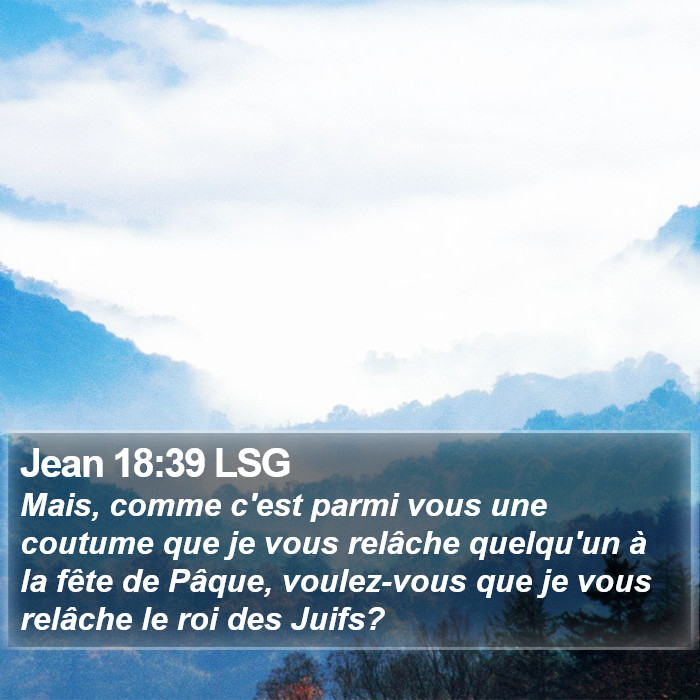 Jean 18:39 LSG Bible Study