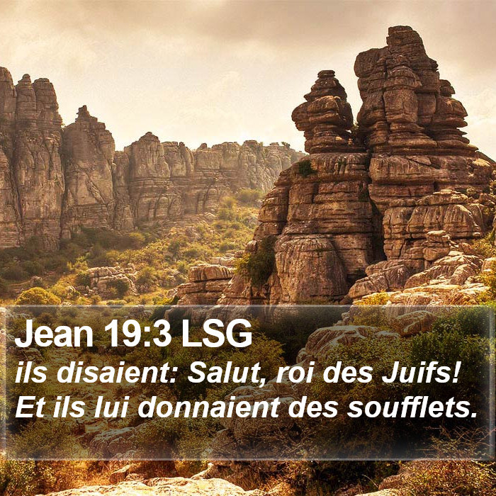 Jean 19:3 LSG Bible Study