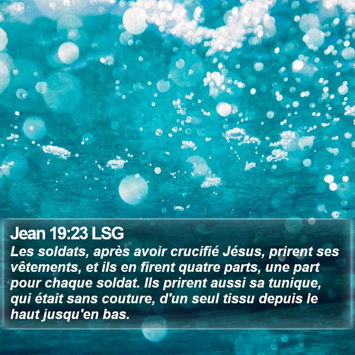 Jean 19:23 LSG Bible Study